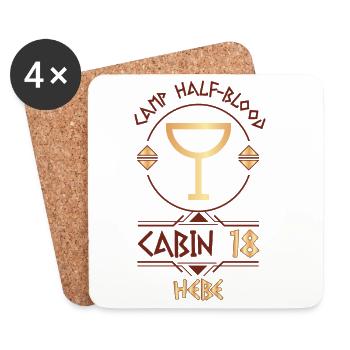 Cabin #18 in Camp Half Blood, Child of Hebe - Coasters (set of 4) - white - Front
