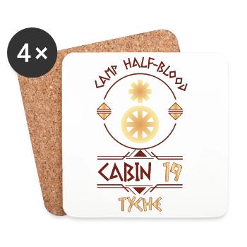 Cabin #19 in Camp Half Blood, Child of Tyche - Coasters (set of 4) - white - Front