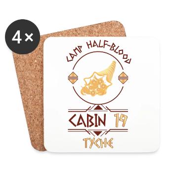 Cabin #19 in Camp Half Blood, Child of Tyche - Coasters (set of 4) - white - Front