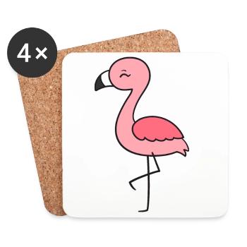 Flamingo - Coasters (set of 4) - white - Front