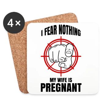 Cool Papa Déclaration Grossesse Bébé enceinte - Dessous de verre (lot de 4) - blanc - Devant