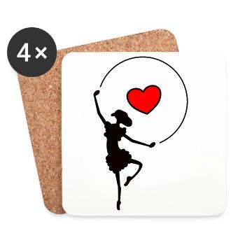 Dance - Coasters (set of 4) - white - Front