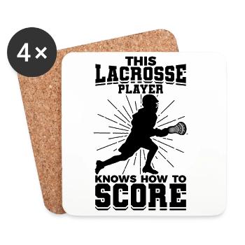 Little Lacrosse Player - Coasters (set of 4) - white - Front