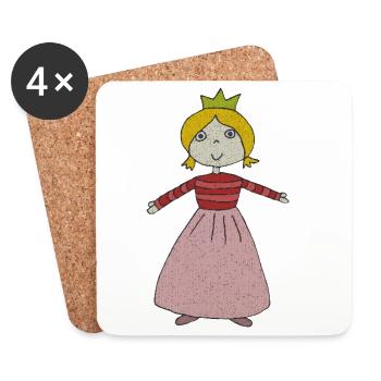 Petite princesse - Dessous de verre (lot de 4) - blanc - Devant