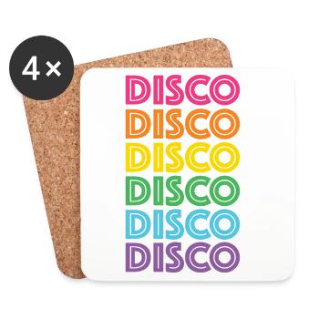 LGBTQ Retro Disco - Coasters (set of 4) - white - Front