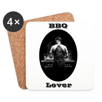 BBQ Lover - Untersetzer (4er-Set) - Weiß - Vorne