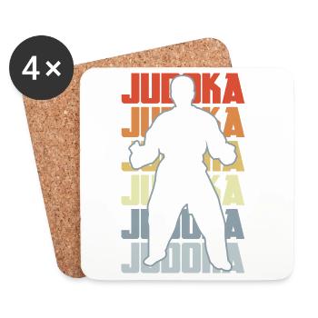 Vintage Judoka - Untersetzer (4er-Set) - Weiß - Vorne