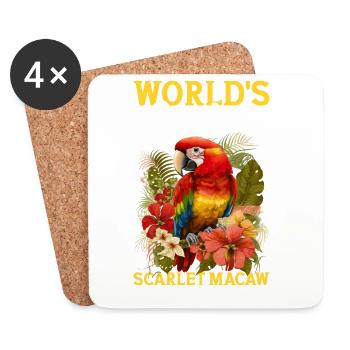Die größte Scharlachara Mutter der Welt - Untersetzer (4er-Set) - Weiß - Vorne