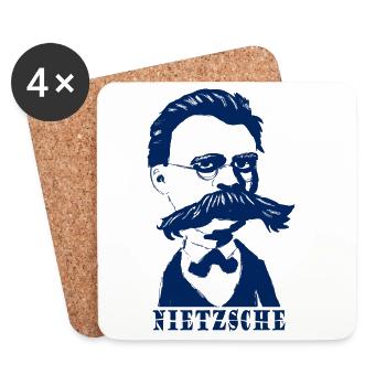 Nietzsche - Dessous de verre (lot de 4) - blanc - Devant