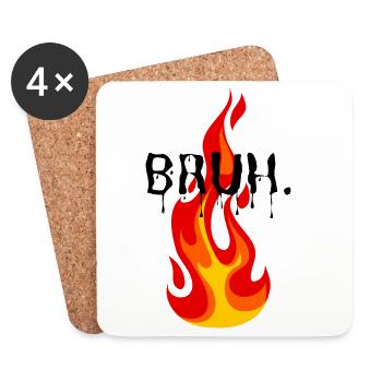Vibrating Flame for Dynamic Outfits - Coasters (set of 4) - white - Front