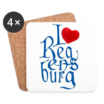 I love Regensburg ! - Coasters (set of 4) - white - Front