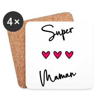 GRANNY. GRANDMA. MOTHER'S DAY. HAPPY BIRTHDAY - Coasters (set of 4) - white - Front