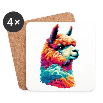 Alpaca - Coasters (set of 4) - white - Front