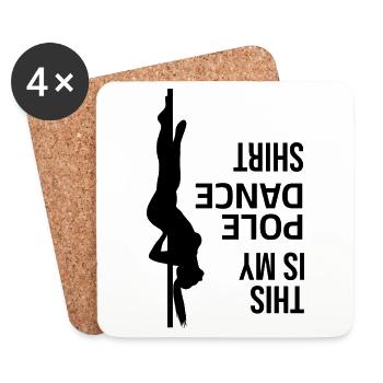 Pole Dance - C’est mon t-shirt de Pole Dance - Dessous de verre (lot de 4) - blanc - Devant