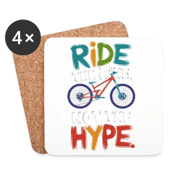 Déclaration vibrante de rallye à vélo - Dessous de verre (lot de 4) - blanc - Devant