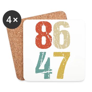 Anti- - 86 47 I - Dessous de verre (lot de 4) - blanc - Devant