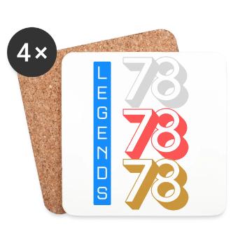 Schéma Legends 1978 - Dessous de verre (lot de 4) - blanc - Devant
