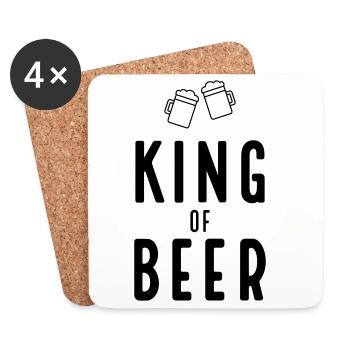 Abstract shadow art in black and white - Coasters (set of 4) - white - Front