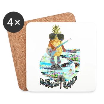 Canary Islands - Hot rhythm on the island of paradise - Coasters (set of 4) - white - Front