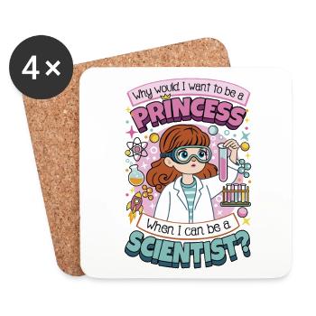 Je peux être un scientifique - Dessous de verre (lot de 4) - blanc - Devant