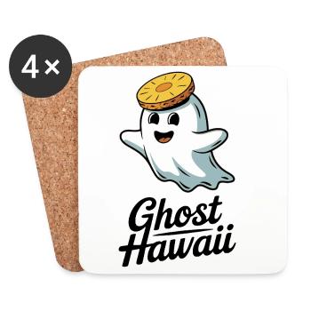 Hawaï fantôme - Dessous de verre (lot de 4) - blanc - Devant