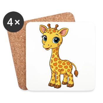 Baby giraffes - Coasters (set of 4) - white - Front