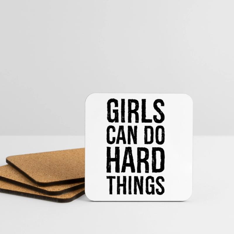 Mädchen können harte Dinge tun Untersetzer (4er-Set)