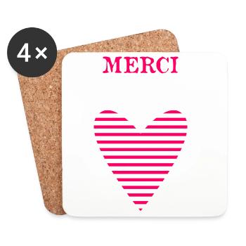 MISTRESS. HEART. MASTER. THANK YOU. THANK YOU MISTRESS. - Coasters (set of 4) - white - Front