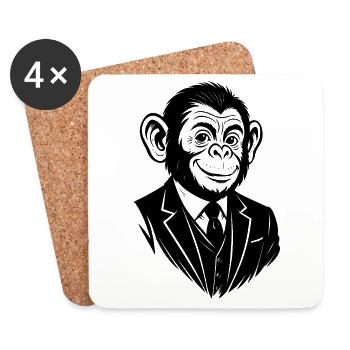 Ape – Ego – Eco - Untersetzer (4er-Set) - Weiß - Vorne