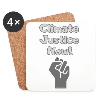 Climate Justice Now – Déclaration de protection du climat - Dessous de verre (lot de 4) - blanc - Devant
