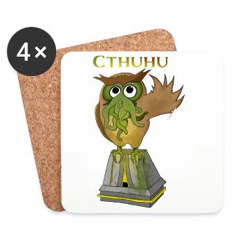 Illustration créative Cthulhu Cthuhu - Dessous de verre (lot de 4) - blanc - Devant