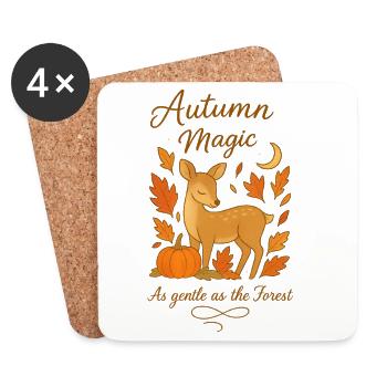 Autumn Magic – As tender as the forest - Coasters (set of 4) - white - Front