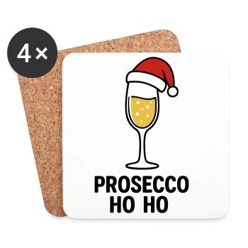 Prosecco Ho Ho – Christmas Prosecco Sweater - Coasters (set of 4) - white - Front