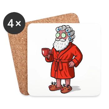 Santa Claus Spa - Untersetzer (4er-Set) - Weiß - Vorne
