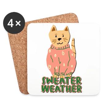 Sweater Weather - Coasters (set of 4) - white - Front