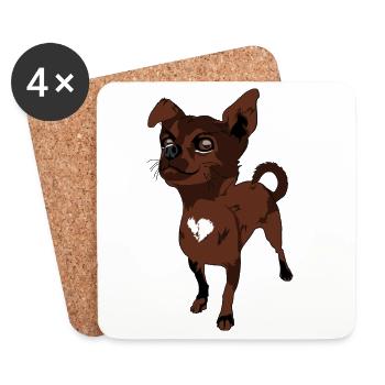 Chihuahua - Untersetzer (4er-Set) - Weiß - Vorne