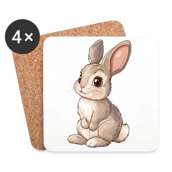 Hare - Coasters (set of 4) - white - Front
