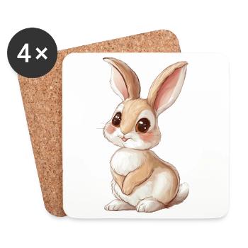 Hare - Coasters (set of 4) - white - Front