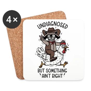 Undiagnosed but something ain't right - Untersetzer (4er-Set) - Weiß - Vorne