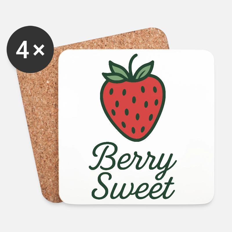 Berry Sweet - Untersetzer (4er-Set) - Weiß