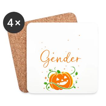 Thanksgiving Gender Reveal Mom-to-be - Coasters (set of 4) - white - Front