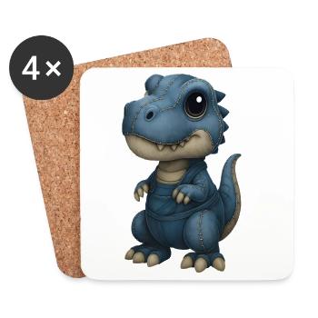 Patchwork Dino Flickenlook - Dessous de verre (lot de 4) - blanc - Devant