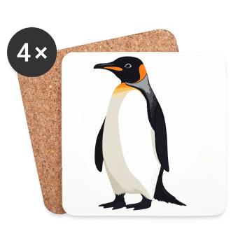 Pingouins Pingouin - Dessous de verre (lot de 4) - blanc - Devant