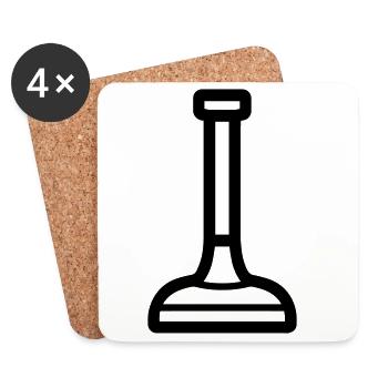 suction cup - Coasters (set of 4) - white - Front