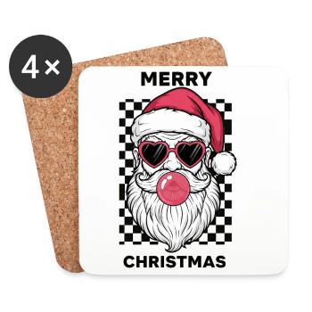 Joyeux Noël - Dessous de verre (lot de 4) - blanc - Devant
