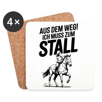Horse, Riding, Rider, Horse Owner, Equestrian Sport - Coasters (set of 4) - white - Front