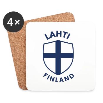 Lahti-Finnland-Schildemblem - Untersetzer (4er-Set) - Weiß - Vorne