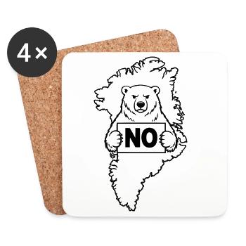 Le Groenland n’est pas à vendre - Dessous de verre (lot de 4) - blanc - Devant