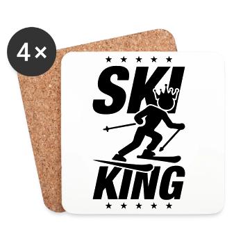 Ski King - Coasters (set of 4) - white - Front