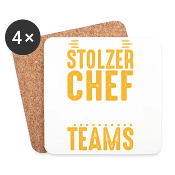 Stolzer Chef Chef Mann Abteilungsleiter Teamchef - Coasters (set of 4) - white - Front